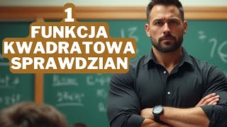 FUNKCJA KWADRATOWA  SPRAWDZIAN  KLASA 2  DZIAŁ 1  Nowa MaTeMAtyka  NOWA ERA  KLASÓWKA [upl. by Coombs]