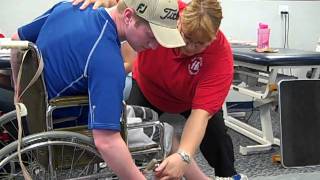 Paraplegic transfer from a wheelchair to a floor mat by twisting [upl. by Esoj]