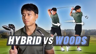 HYBRID VS 3 WOOD VS IRON SWING [upl. by Koppel]