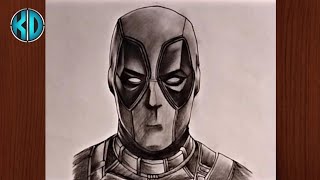 How to draw Deadpool charcoal drawing [upl. by Atwood]