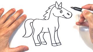 Como dibujar un Caballo  Dibujo Fácil de Caballo [upl. by Ecienaj]