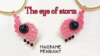 Macrame pendant tutorial The eye of the storm [upl. by Alamap]