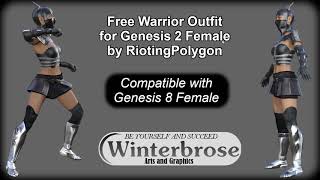 USING Free Warrior Outfit with Genesis 8 Female G8F [upl. by Silvanus]