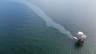 Who owns rig that’s spilling natural gas condensate into Gulf of Mexico near Galveston [upl. by Ninetta]