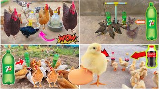 TOP 4 SUPER IDEAS DIY CHICKEN FEEDER USING PLASTIC BOTTLE RECYCLING AND CREATIVE [upl. by Gnanmos587]