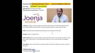 JOENJA® leniolisib treatment of activated phosphoinositide 3kinase delta PI3Kδ syndrome [upl. by Anerdna944]