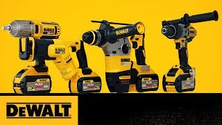 DEWALT FLEXVOLT Batteries with 20V MAX Tools [upl. by Suehtomit576]