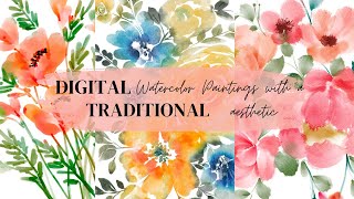 DIGITAL Watercolor Paintings That Feel TRADITIONAL [upl. by Alanna]