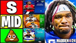 Ranking THE BEST QUARTERBACKS In Madden 24 Ultimate Team [upl. by Volnay]