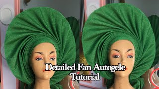 Detailed full Fan auto gele tutorial part 1 autogele tutorial shortsafrica diy gele fashion [upl. by Gentry]