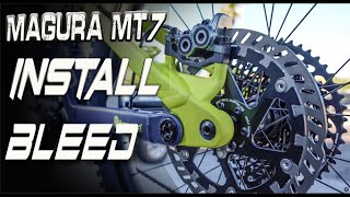 Magura MT7 Brake bleed amp Install magurabrakes [upl. by Ylehsa]