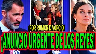 🔴BOMBA ANUNCIO URGENTE de Felipe VI y Letizia por RUMOR DIVORCIO por Jaime del Burgo e INFIDELIDAD [upl. by Nogras]