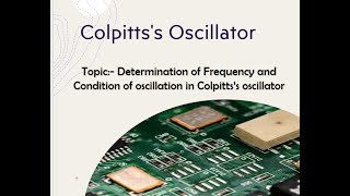 Colpitts Oscillator [upl. by Aurelea151]