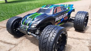 Traxxas Rustler 2wd Bandito Belted Street Tire Upgrade Duratrax Bandito 28 Balloon Test [upl. by Madid]