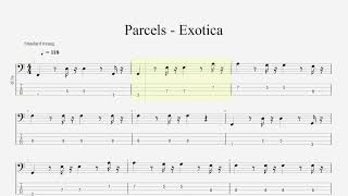 Parcels  Exotica Bass Tabs [upl. by Zetrac258]