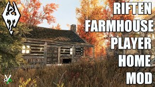 RIFTEN FARMHOUSE Gorgeous Cabin Home Xbox Modded Skyrim Mod Showcase [upl. by Osnofledi]