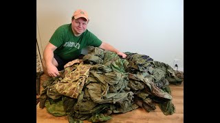 Unboxing Estate Auction Finds  WWII USMC Frogskin Reversible Camo Pants Vietnam ARVN Tiger Stripe [upl. by Bengt]