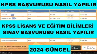 2024 KPSS Başvuru Nasıl Yapılır  KPSS Lisans Eğitim Bilimleri ve ÖABT Başvurusu [upl. by Ahouh]