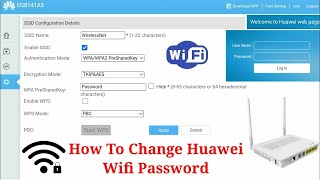 How To Change Huawei Wifi Password  Huawei Wifi Password Change  Huawei EG8141A5 Password Change [upl. by Enilav]