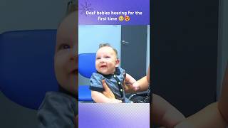 Deaf babies hear their parents voice for the first time 🥹❤️ [upl. by Binni]