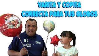 como poner globos en varitas GLOBOS CHASTY [upl. by Ahscrop]