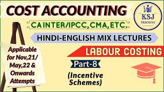 L23 CA Inter Cost Accounting  CMA Inter  Labour Costing8 [upl. by Kcirnek845]