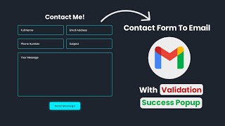 How to Make Working Contact Form using Javascript  Receive Form Data on Email [upl. by Misak]