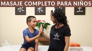 MASAJE INFANTIL 👶 COMPLETO  Descontracturante relajante y reflexología podal 🦶 [upl. by Llerdnek]