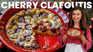 Quick and Easy Cherry Clafoutis  Made In a Blender [upl. by Aisyram]