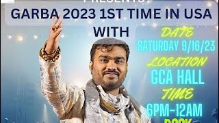 Jignesh Kaviraj Live Garba Nashville Usa 2023 [upl. by Ettenuahs737]