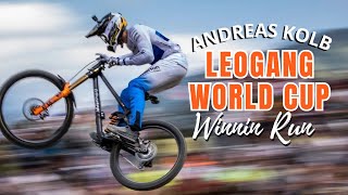 Andreas Kolb Leogang Elite Mens Downhill Finals WIN 🏆  UCI DHI [upl. by Aicital]