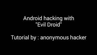 Evil Droid installation in Kali Linux  Hack android with evil droid in Kali linux [upl. by Ferro]