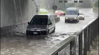 Maltempo a Cesenatico e sottopasso allagato [upl. by Nosduh]