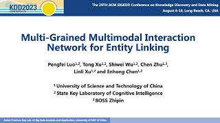 KDD 2023  MultiGrained Multimodal Interaction Network for Entity Linking [upl. by Aiyn]