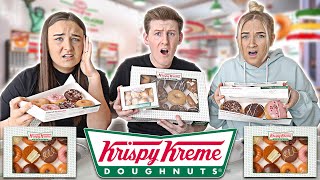 Last to STOP Eating KRISPY KREME DONUTS Wins £1000  Challenge [upl. by Sherborn]