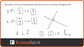 Skalarprodukt Sind die Geraden orthogonal [upl. by Assenat559]