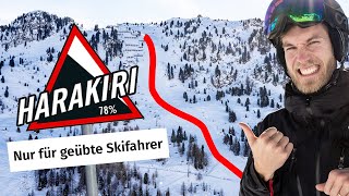 Die Steilste Piste im Zillertal Harakiri 78 Gefälle im Skigebiet Mayrhofen [upl. by Claudelle285]