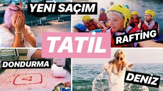 YENİ SAÇLARIM ⎪9 DERECE SUDA RAFTİNG ⎪ANTALYA TATİLİM [upl. by Adella]