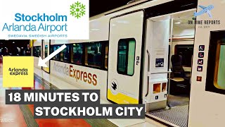 Stockholm Arlanda Airport ARN to Arlanda Express Train into Stockholm City [upl. by Raquela]