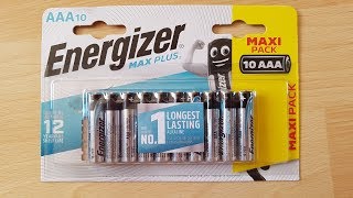 Energizer Max Plus AAALR03 Alkaline Batteries Maxi Pack [upl. by Anomis]