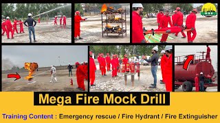 Fire Drill Content  Emergency Rescue  Live Fire Fighting  Fire Hydrant  HSE TRAINER [upl. by Addia]