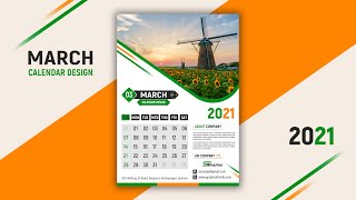 How to create a calendar design in adobe photoshop cc 2021 [upl. by Kassaraba787]