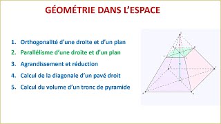 Parallélisme d’une droite et d’un plan  Géométrie dans lespace  3eme année du collège BIOF [upl. by Jackie]