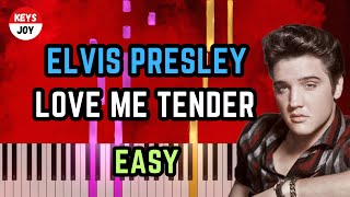 🎹 Elvis Presley  Love Me Tender  Easy Piano Tutorial Synthesia Style [upl. by Trebma793]