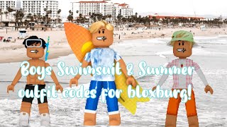 Boys Summer amp Swimsuit outfit codes for Bloxburg  Roblox [upl. by Areta188]