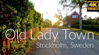 Old Lady Town A Swedish Fairytale Neighbourhood  Käringstan stockholm walking 4k [upl. by Okomom]