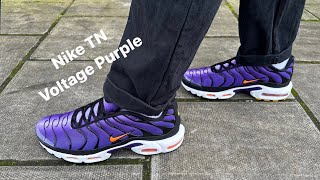 Nike TN Air Max Plus Voltage Purple review with sizing and on foot [upl. by Notniuq516]