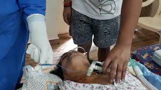 Tracheostomy tube change at home  Best Nursing Staff Services at Home  Care Oxy [upl. by Sahcnip]