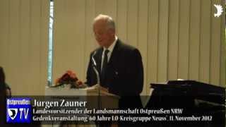 Zauner dankt Neusser Ostpreußen für 60 Jahre kulturelle und heimatpolitische Arbeit [upl. by Incrocci]