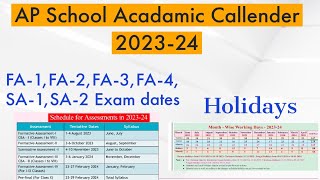 Ap School Holidays 202324 AP govt school Dasara amp Pongal Holidays 2023 [upl. by Yrrag881]